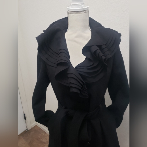 Candies ruffle collared coat Medium - Picture 10 of 13